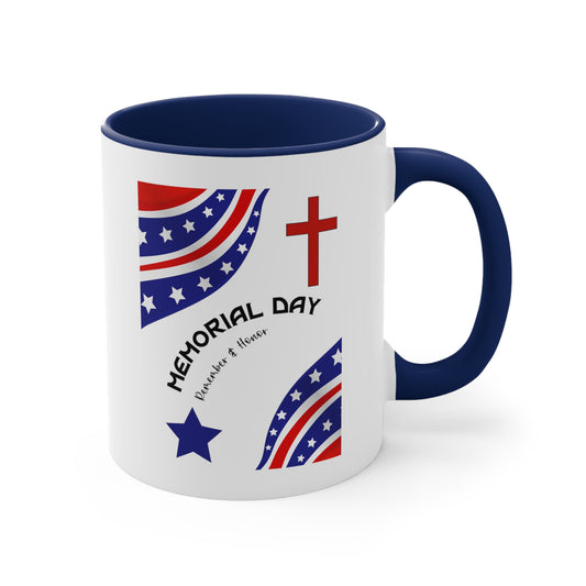 Memorial Day Accent Coffee Mug, 11oz