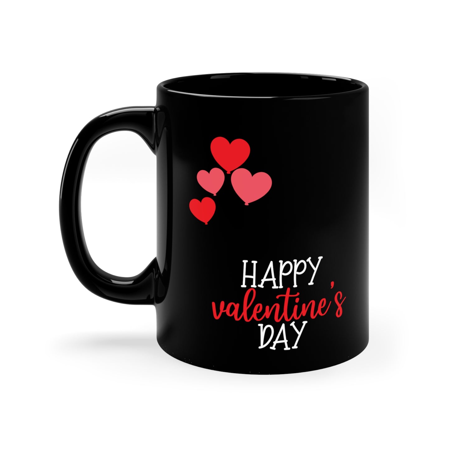 Happy Valentines Day 11oz Black Mug