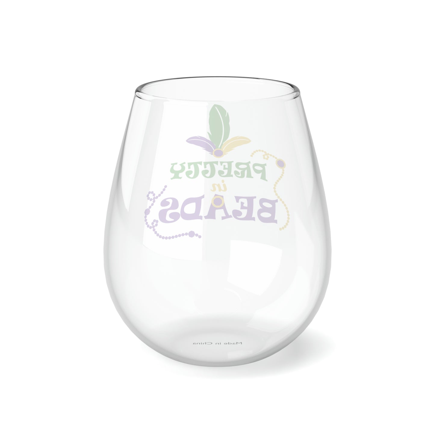 Pretty In Beads Stemless Wine Glass, 11.75oz