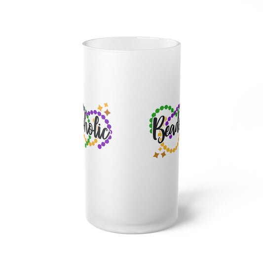 Beadoholic Frosted Glass Beer Mug