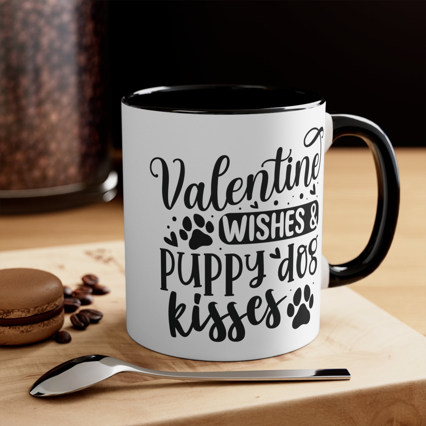 Valentine Wishes & Puppy Dog Kisses Accent Coffee Mug, 11oz