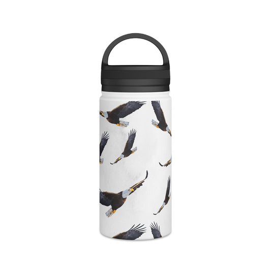 Back To School Eagles Stainless Steel Water Bottle, Handle Lid