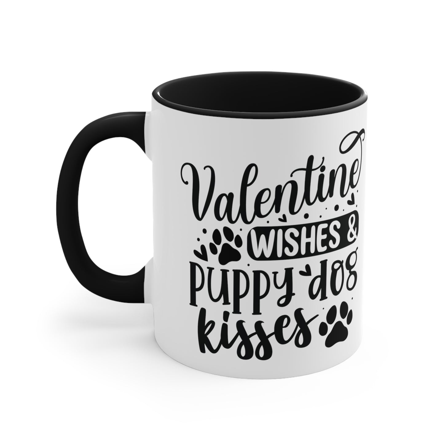 Valentine Wishes & Puppy Dog Kisses Accent Coffee Mug, 11oz