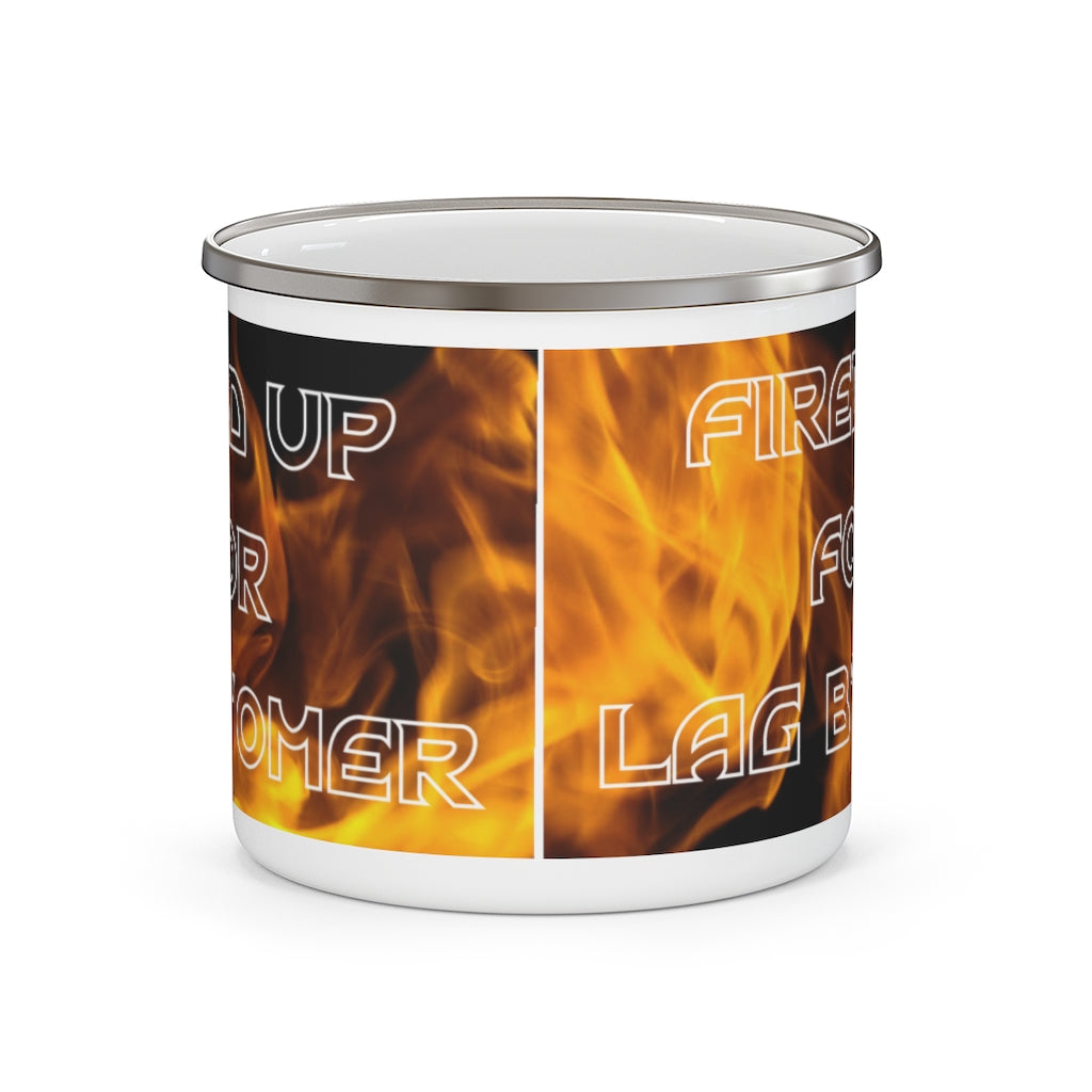 Fired Up for Lag B’Omer Enamel Outdoor Mug