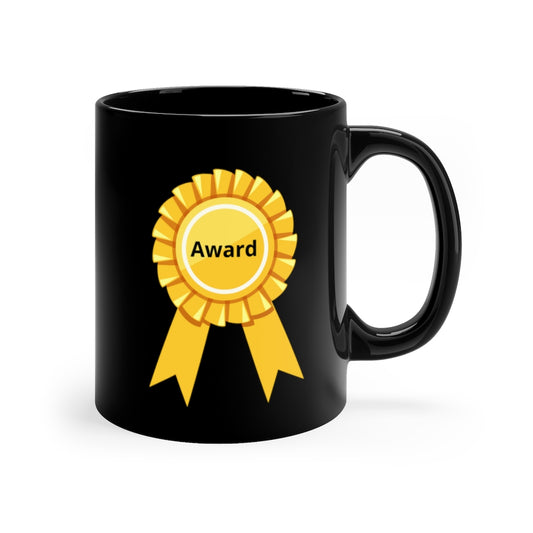 Best Customer Award Gold Ribbon - Black Coffee Mug, 11oz