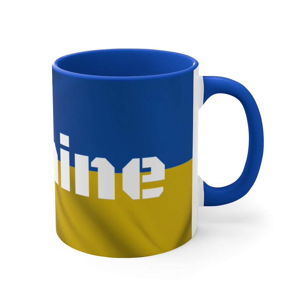 Ukraine Flag - White, Yellow & Blue Coffee Mug