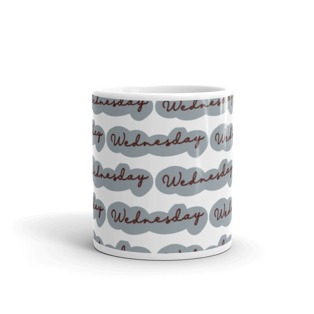 Wednesday Sticker - White glossy mug - National Sticker Day