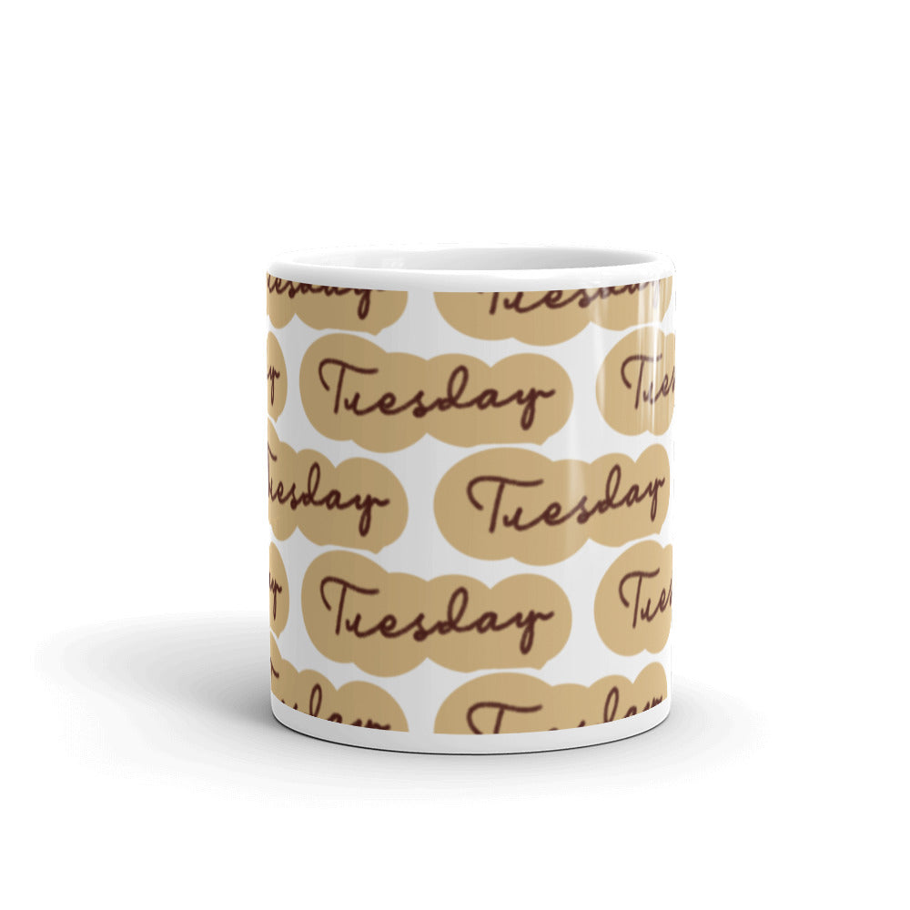 Tuesday Sticker - White glossy mug - National Sticker Day