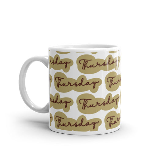 Thursday Sticker - White glossy mug - National Sticker Day