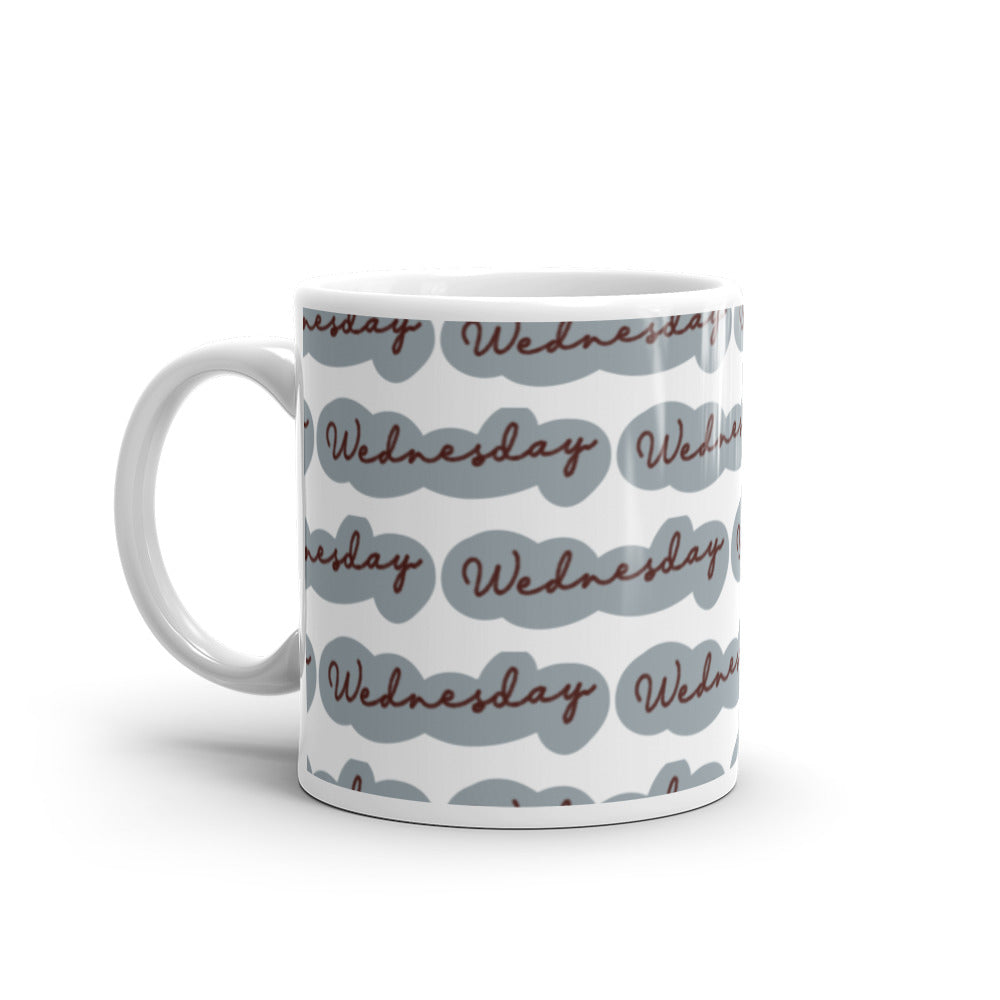 Wednesday Sticker - White glossy mug - National Sticker Day