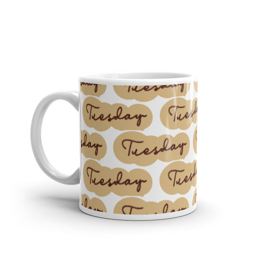 Tuesday Sticker - White glossy mug - National Sticker Day