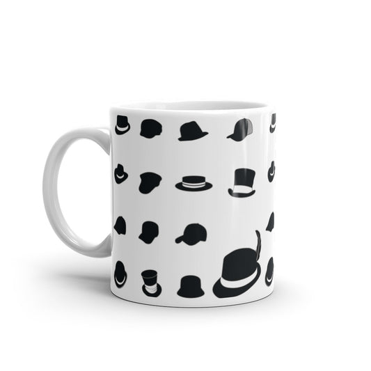 Hat for Every Occasion in Black - White glossy mug - National Hat Day