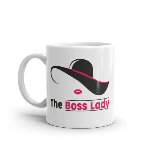 The Boss Lady - White glossy mug