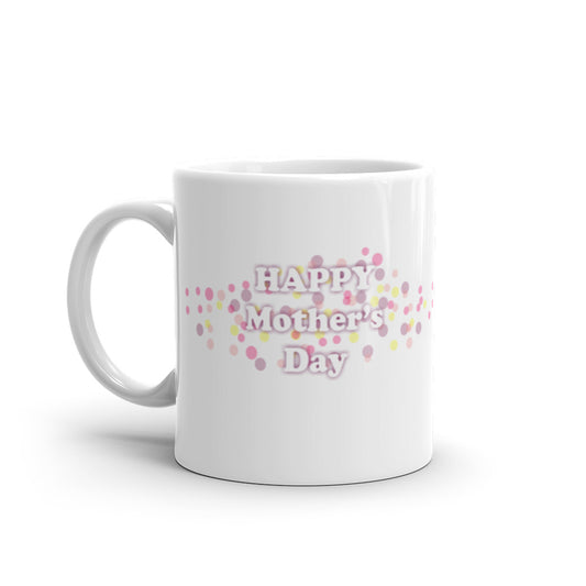 Happy Mothers Day Pastel Dots -  White glossy mug