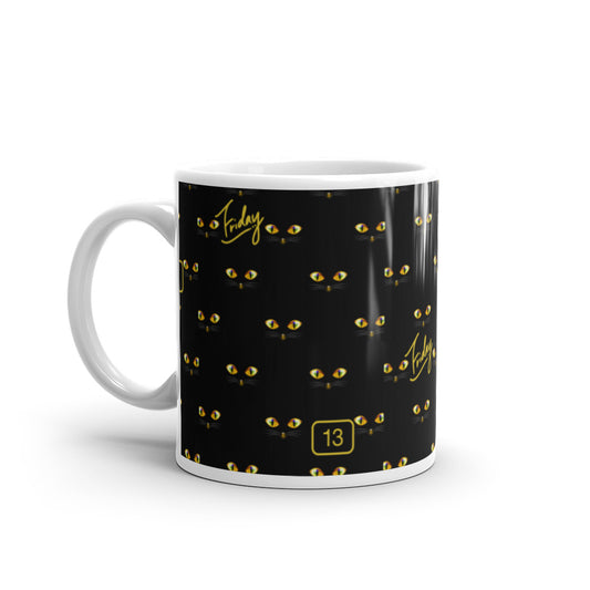 Friday the 13th - Cats Eyes - White glossy mug