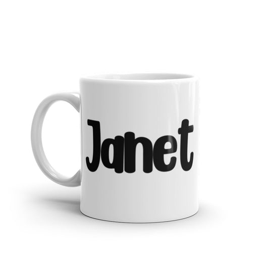 Janet - White glossy mug