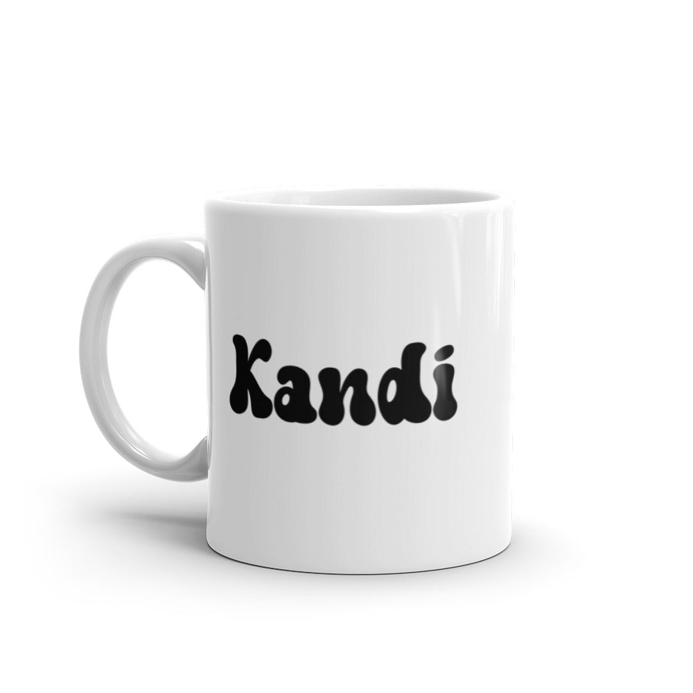 Kandi - Black & White glossy mug