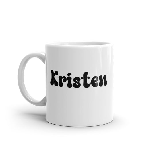 Kristen - Black & White glossy mug