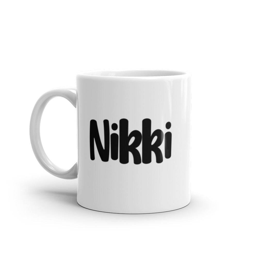 Nikki Black & White glossy mug