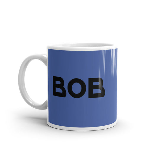 Bob - Blue & White glossy mug