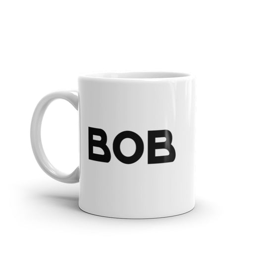 Bob - Black & White glossy mug