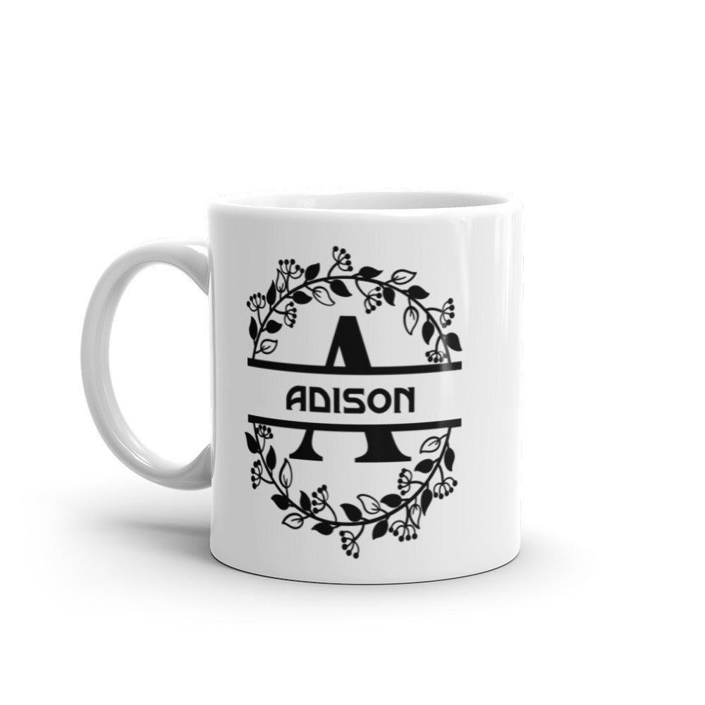 Adison - Personalised - White glossy mug