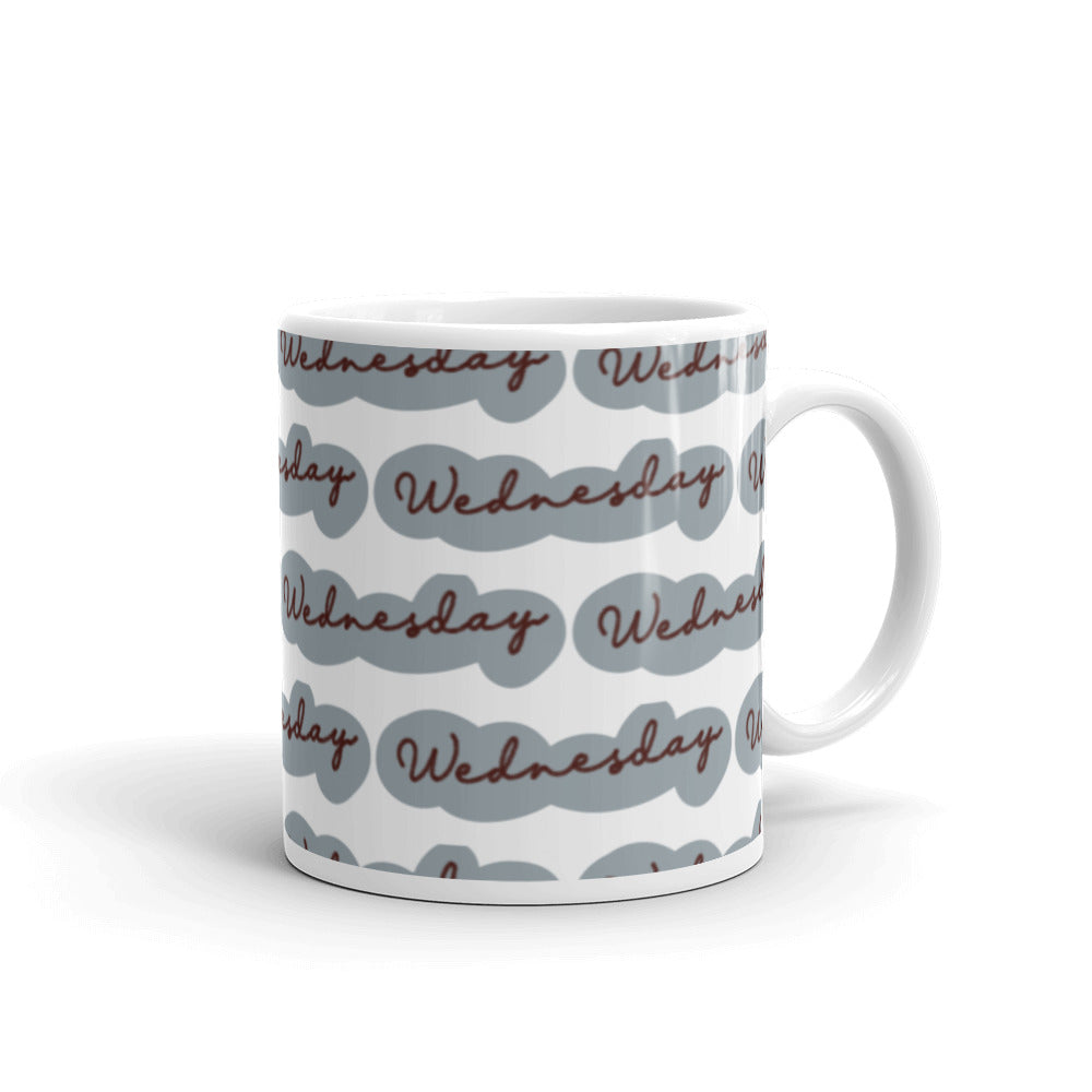 Wednesday Sticker - White glossy mug - National Sticker Day