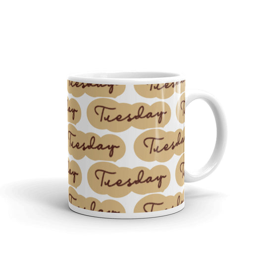 Tuesday Sticker - White glossy mug - National Sticker Day