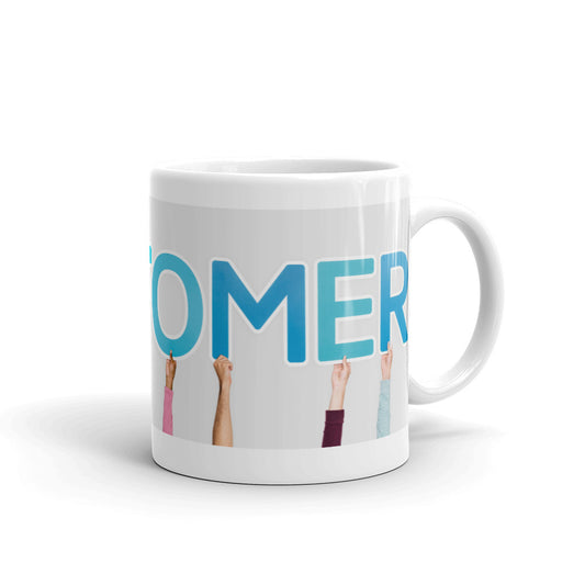 Customer - White glossy mug - Get to Know Your Customer Day