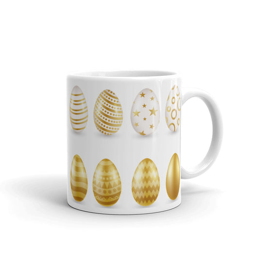 Golden Easter Egg Collection - White glossy mug - Happy Easter