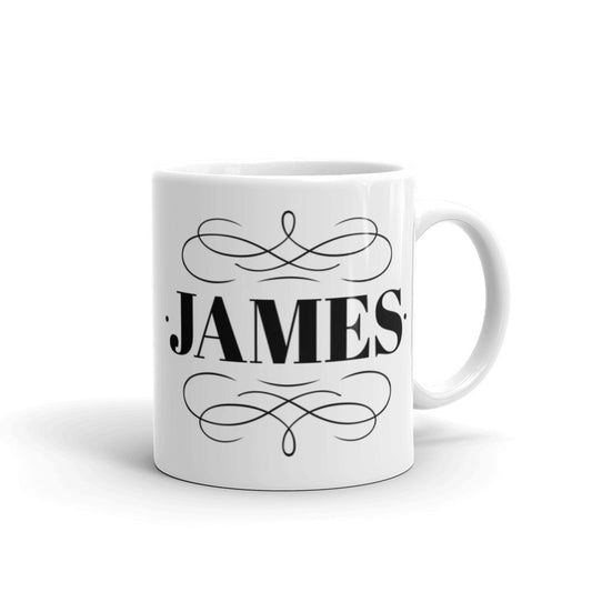 James - White glossy mug