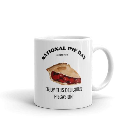 National Pie Day (Slice) - White glossy mug