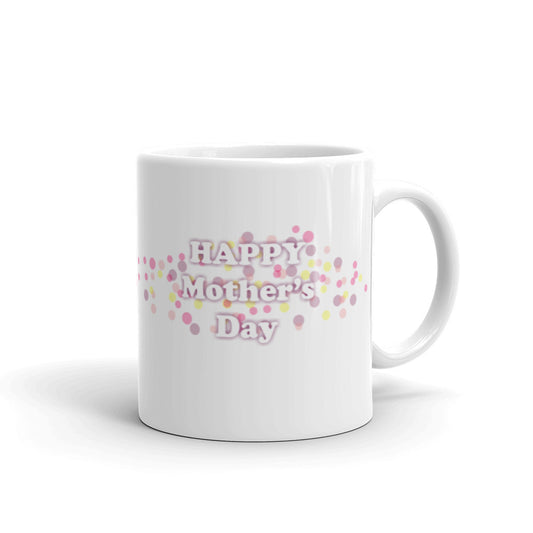 Happy Mothers Day Pastel Dots -  White glossy mug