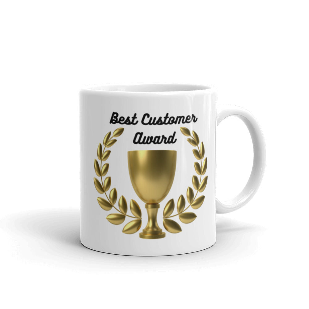 Best Customer Award - Get To Know Your Customer Day - White glossy mug