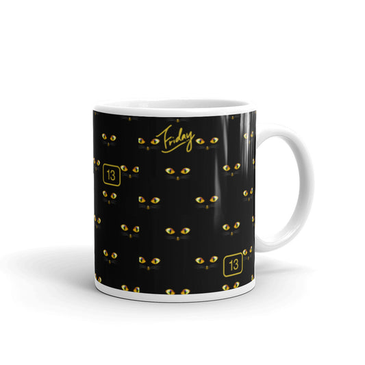 Friday the 13th - Cats Eyes - White glossy mug