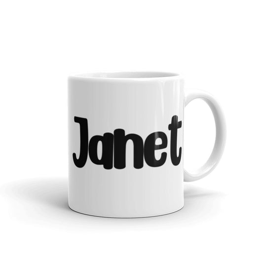 Janet - White glossy mug