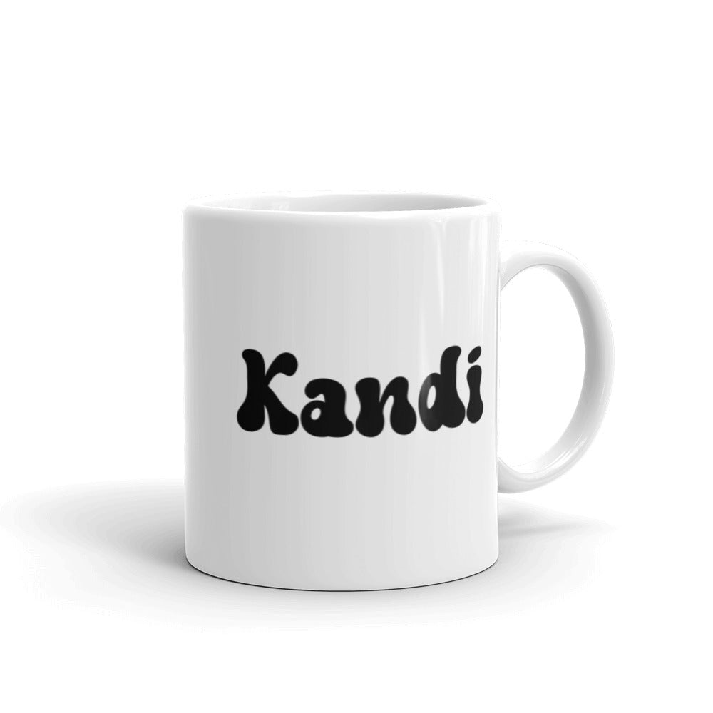 Kandi - Black & White glossy mug