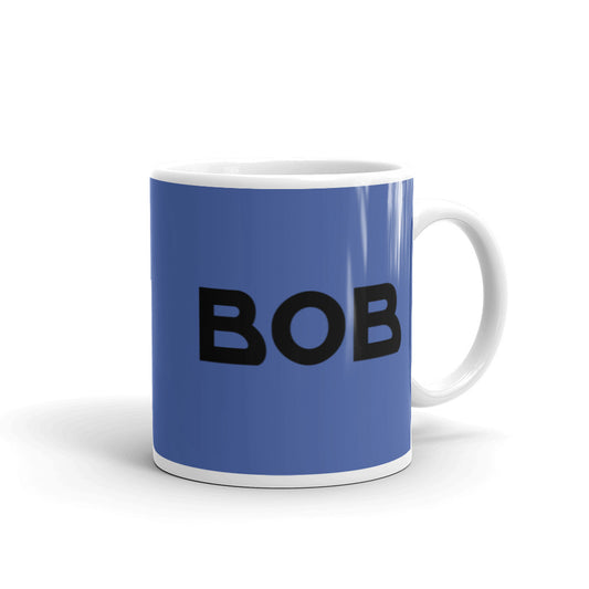 Bob - Blue & White glossy mug