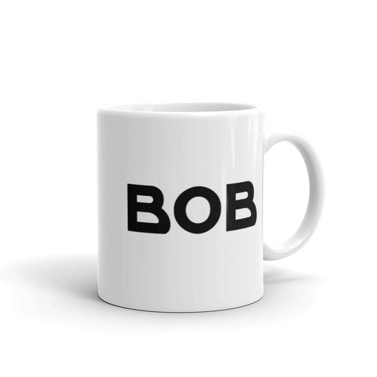 Bob - Black & White glossy mug
