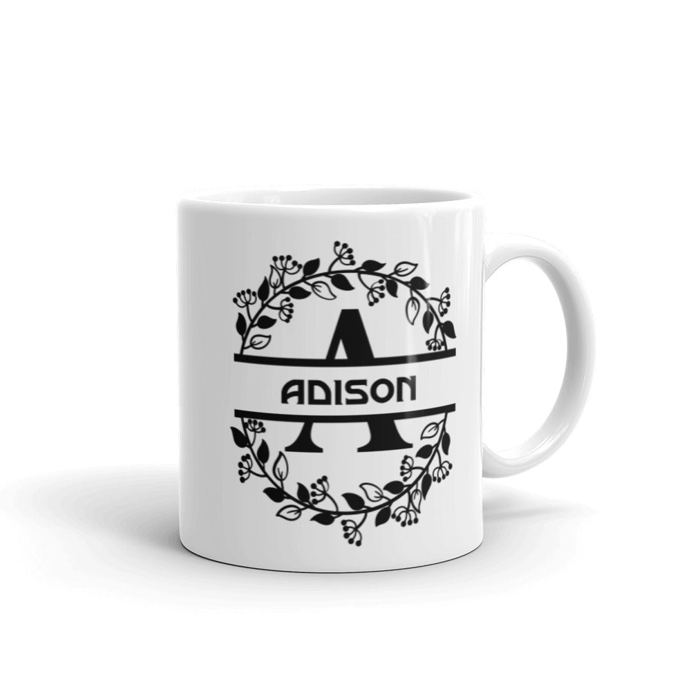 Adison - Personalised - White glossy mug