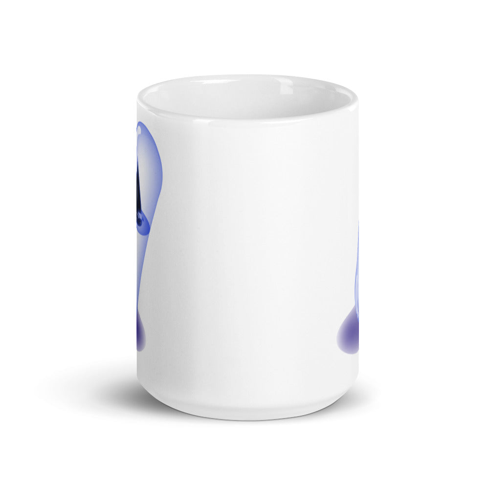 Yacht in a Purple Capsule -  White glossy mug - Science Fiction Day