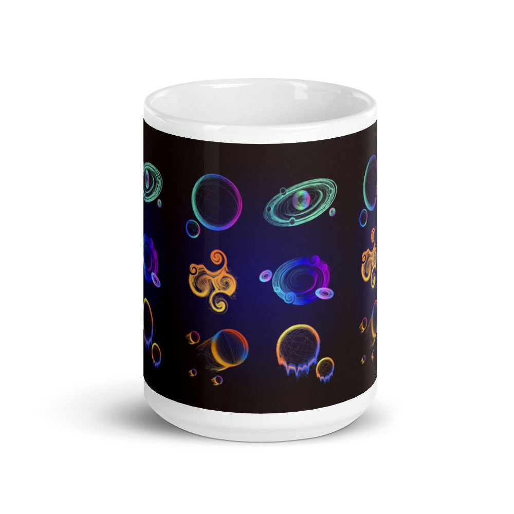 Planets Aligned - White glossy mug - Science Fiction Day