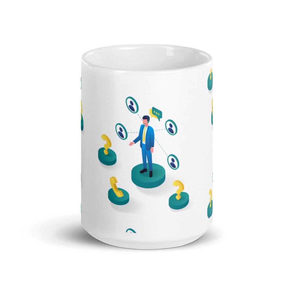 Customer Service - White glossy mug - Get to Know Your Customer Day