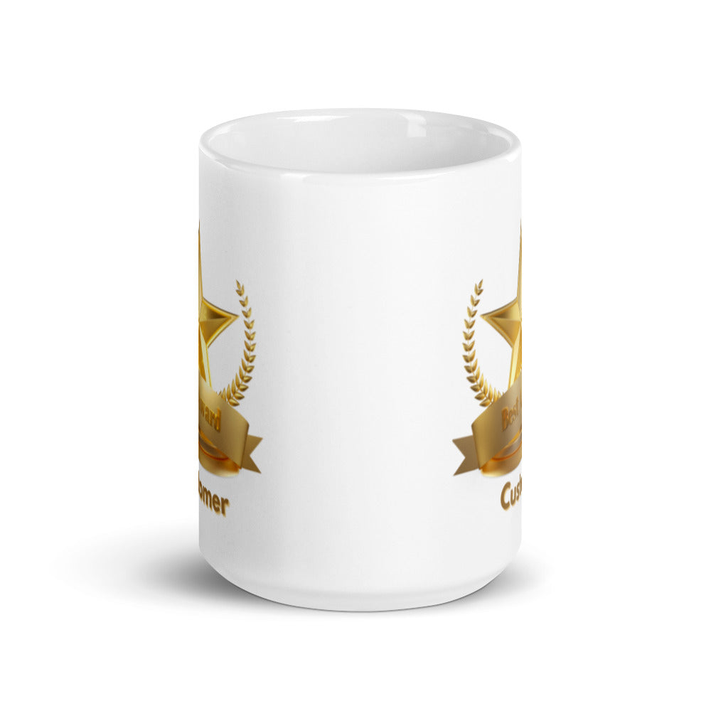 Best Customer Award - Get To Know Your Customer Day - White glossy mug