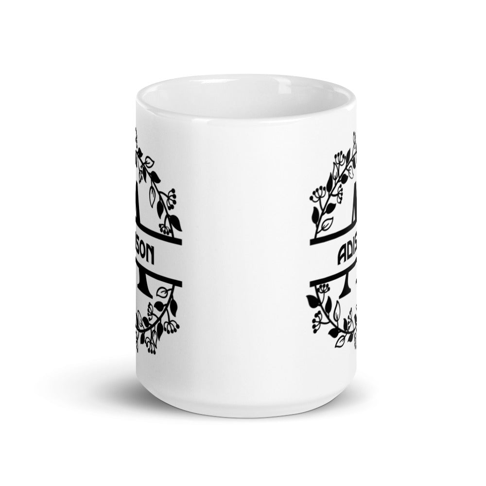 Adison - Personalised - White glossy mug