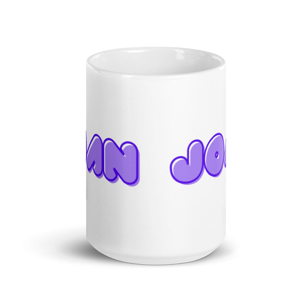Joan - Personalised - White glossy mug