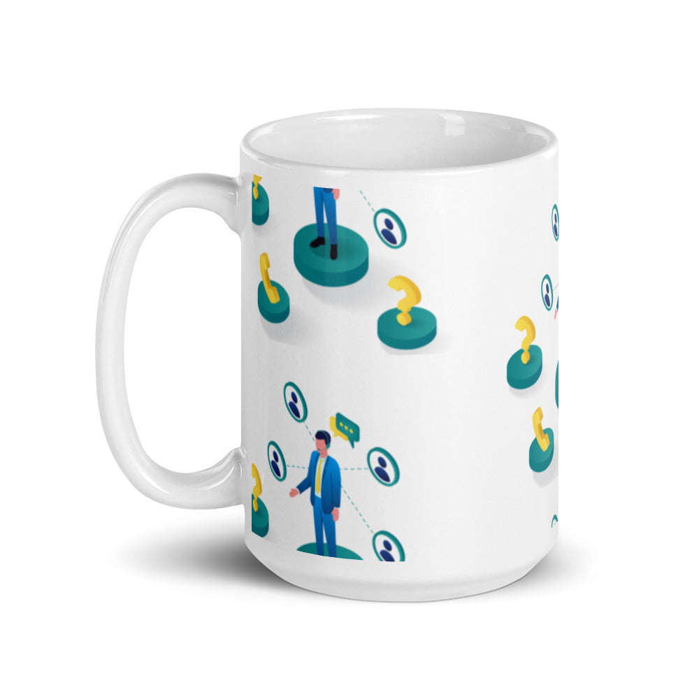 Customer Service - White glossy mug - Get to Know Your Customer Day