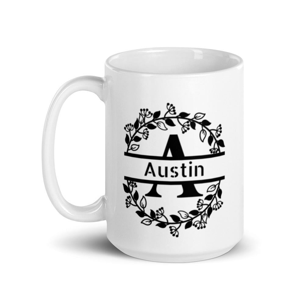 Austin - Personalised - White glossy mug