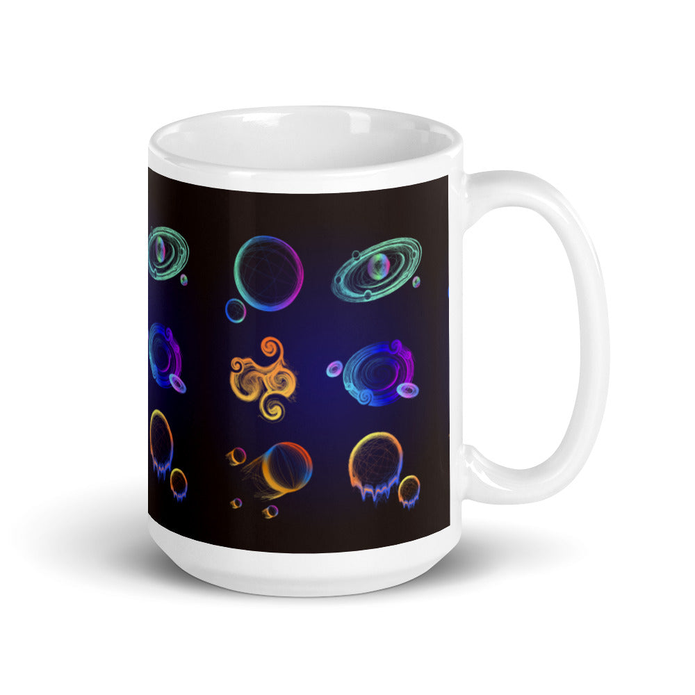 Planets Aligned - White glossy mug - Science Fiction Day