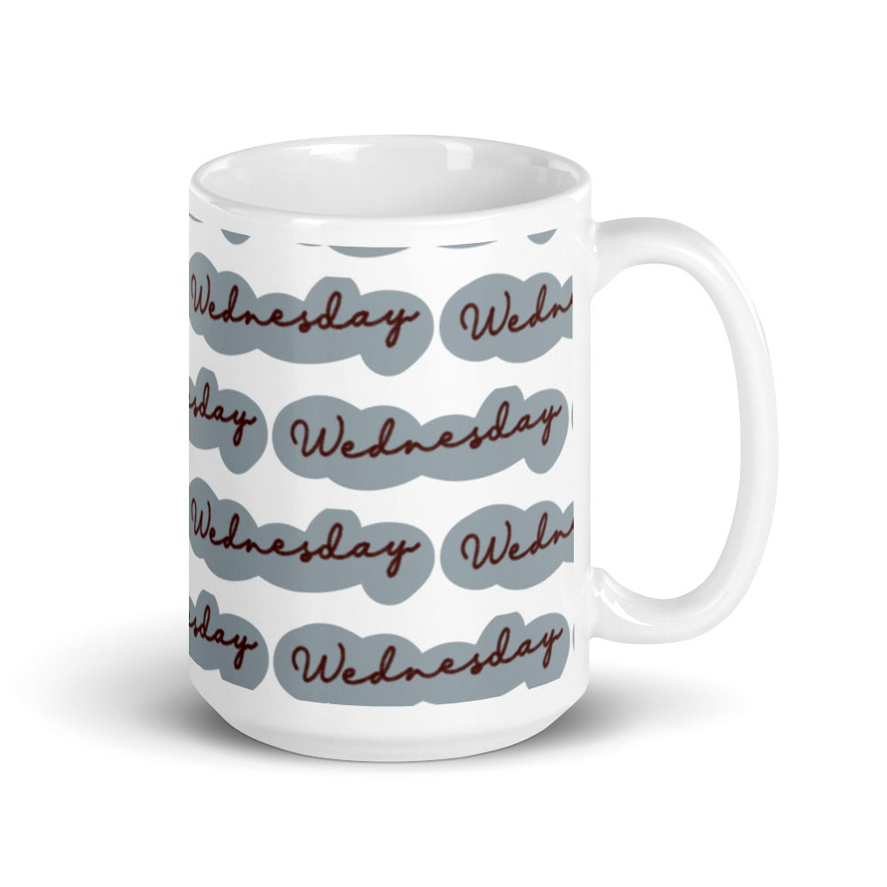 Wednesday Sticker - White glossy mug - National Sticker Day